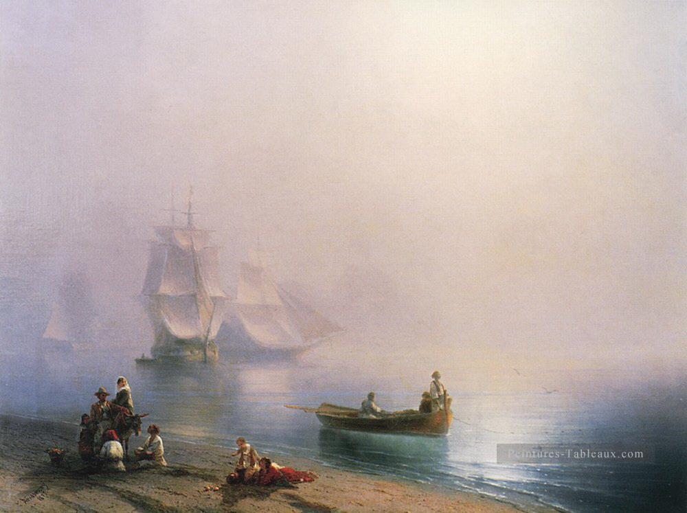 Ivan Aivazovsky matin dans la baie de naples Paysage marin Peintures à l'huile